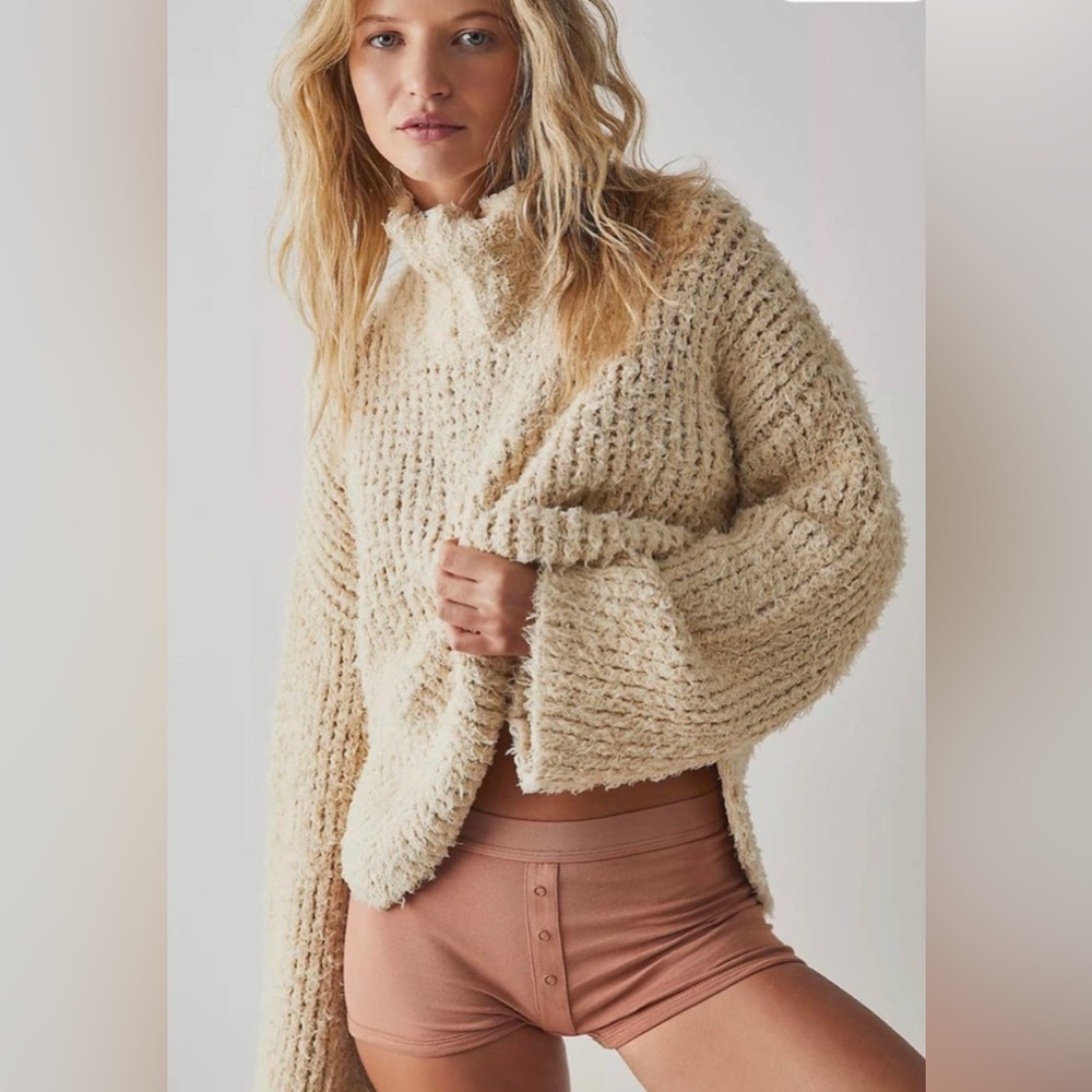 NWOT Free People Canyon Pullover Mock Neck Sweater